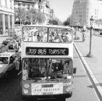 El primer autobus de 2 pisos que circul en la lnea 100, octubre 1996