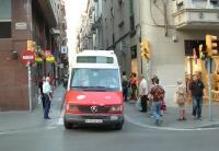 Bus del Barri nº 4207 reformado con el letrero indicador de ruta, junio 2004