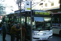 En el nuevo terminal del Pº Maragall con Tajo, dic. 2003