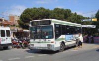 Antiguo autobus de AUTHOSA en la línea C12. Vilassar de Mar, mayo 2007