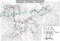 Mapa del Esplubús, EspluJust i JustMetro. Año 2004