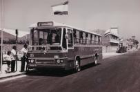 Final de línea 12 en Pº Comercio junto a la Estación Sud, aún no existía el Bar Àlamo. Foto de J.A.Solsona, 8/7/1973