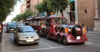Tren turístico en la Rambla Vella, ago.2005