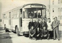 Bendición e inauguración oficial de la línea Tarragona - La Canon de la empresa Gasol, en Torreforta. Colección Josep M. Armengol, año 1961