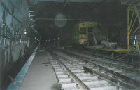 Interior del tunel que parte de la estación de Torre Baró - Vallbona. Foto de Miguel Segura