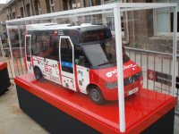Maqueta de un Bus de Barrio expuesto en las jornadas de puertas abiertas del Museo de la Mobilidad, nov.2006