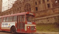 Presentación del Pegaso 6035 con GLP. Estadio de Montjuic (en restauración), año 1986